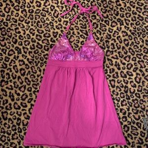Purple Victorias Secret sundress sequin beach